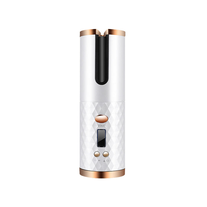 Plushridge Cordless Automatic Rotating Hair Curler with LCD Display
