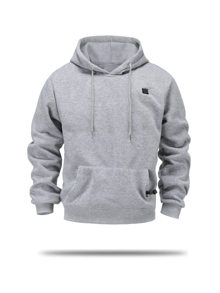 Plushridge Men's USB Heated Hoodie with Fleece Lining