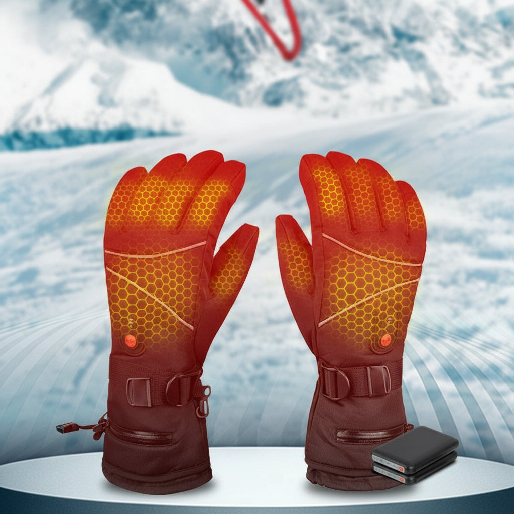 Plushridge™ Waterproof Rechargeable Heated Ski Gloves