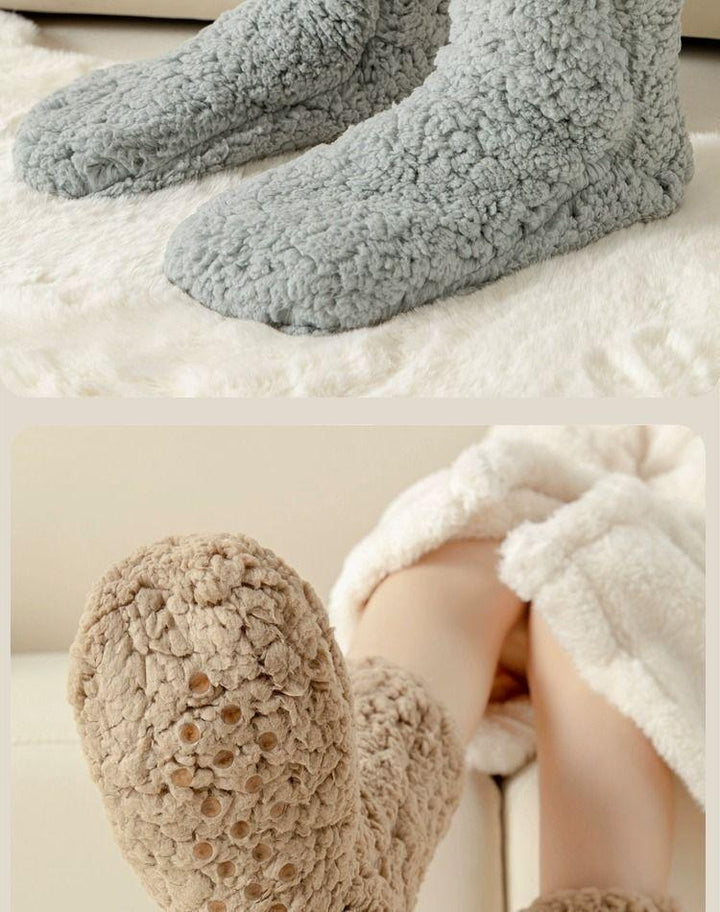 Extra thick fluffy fleece house socks