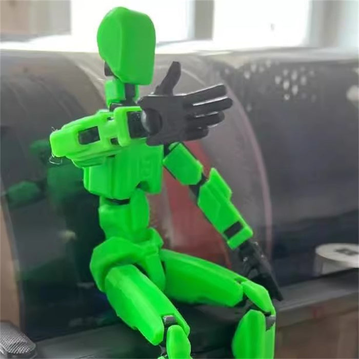 Plushridge Poseable 3D Printed Robot Figure with Many Joints