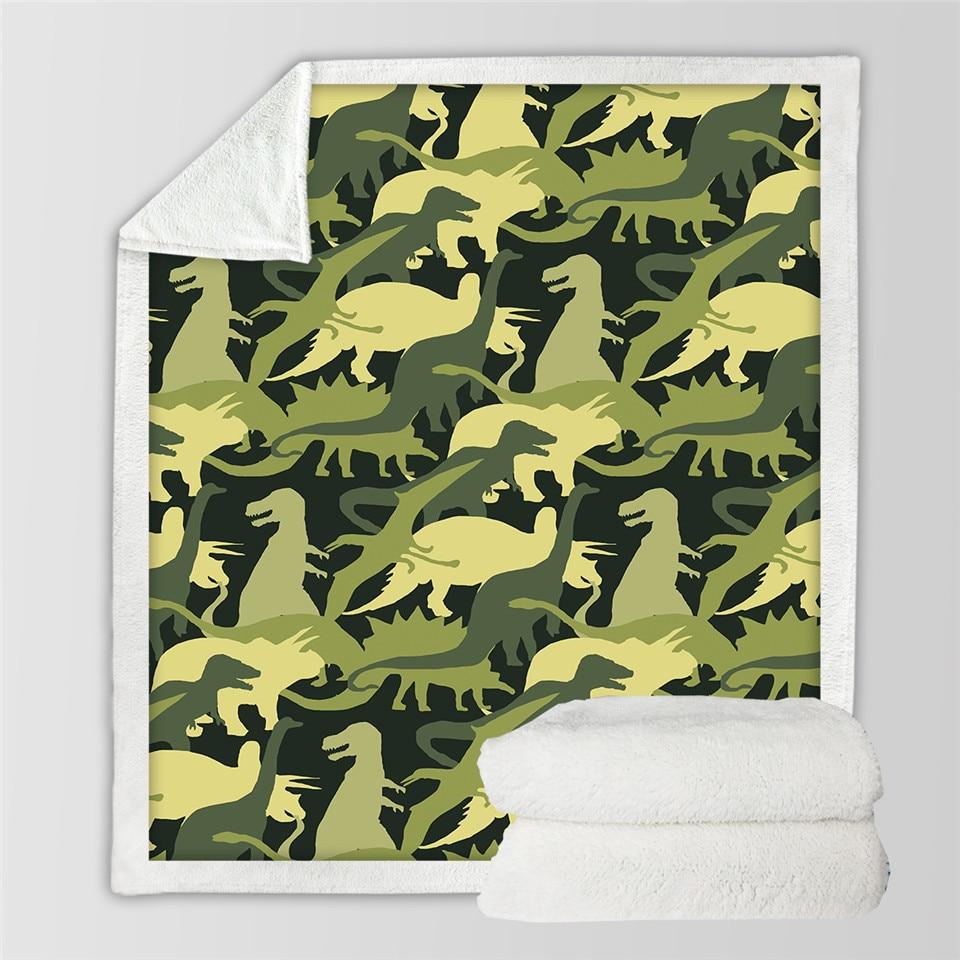 Dinosaur print kids blanket