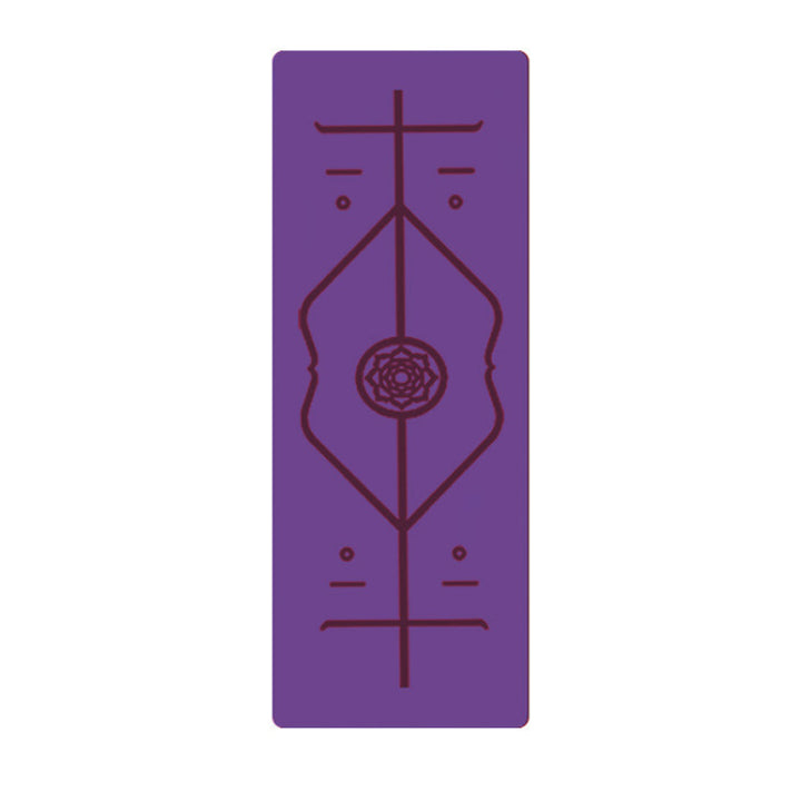 TPE yoga mat with alignment lines
