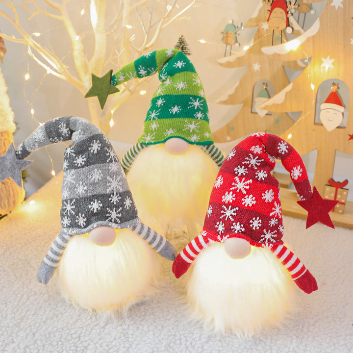 Christmas Gnome Plush Faceless Doll With Long Beard Decor