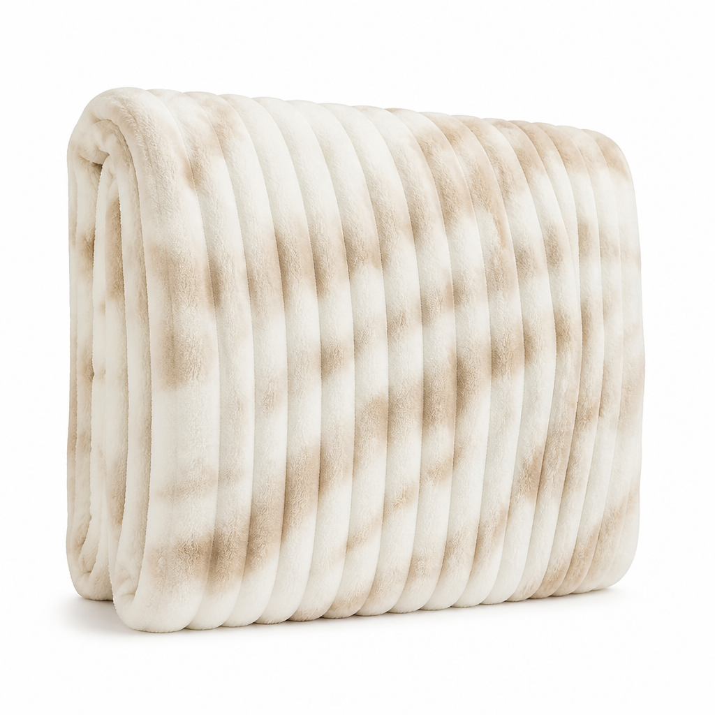 Swirl Tie-Dye Faux Fur Throw Blanket – Soft &amp; Breathable