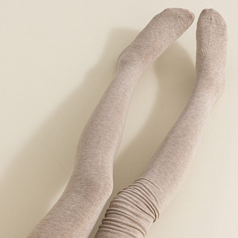 Thick Cotton Knee-High Socks for Warm, Breathable Comfort