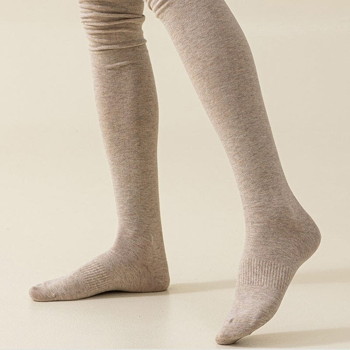 Thick Cotton Knee-High Socks for Warm, Breathable Comfort