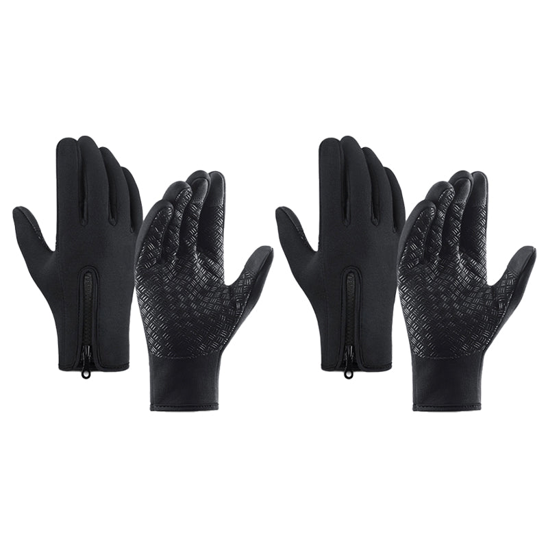 Warm Thermal Gloves with 3 Touchscreen Fingers and Zip Fit