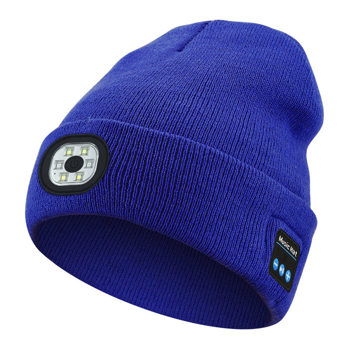 Plushridge LED Headlamp Beanie with Bluetooth Music
