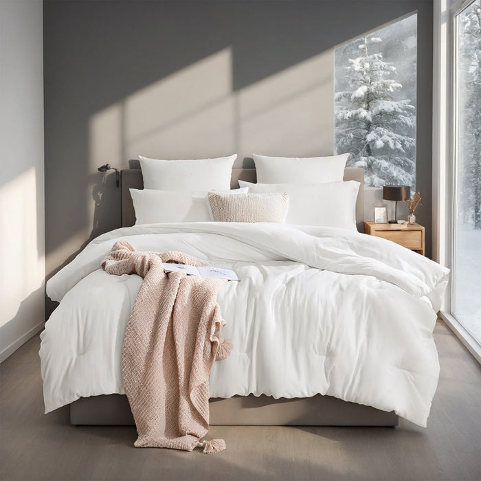 Plushridge Thick All Season Comforter Insert with Box Stitching