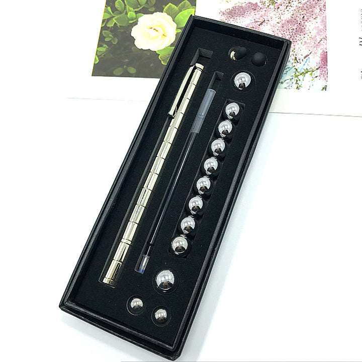 Magnetic fidget pen built into a shape