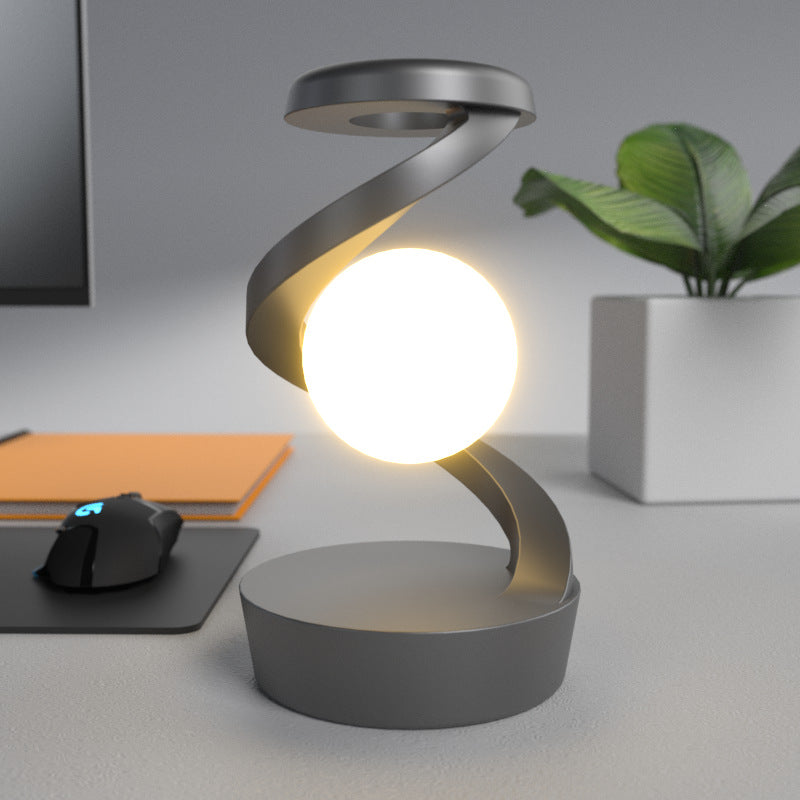 Rotating Moon Lamp with Optional Wireless Phone Charger