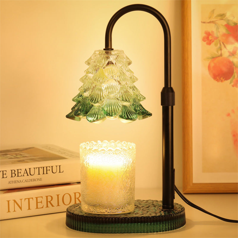 Green Candle Warmer Lamp with Timer and Dimmer, Wax Melter