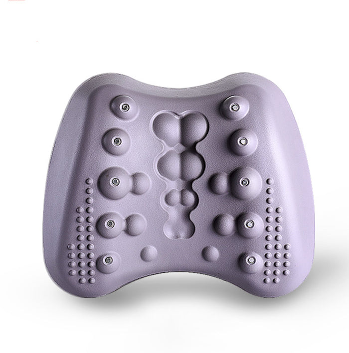 Plushridge Curved Lower Back Stretch Pillow with Massage Nodes