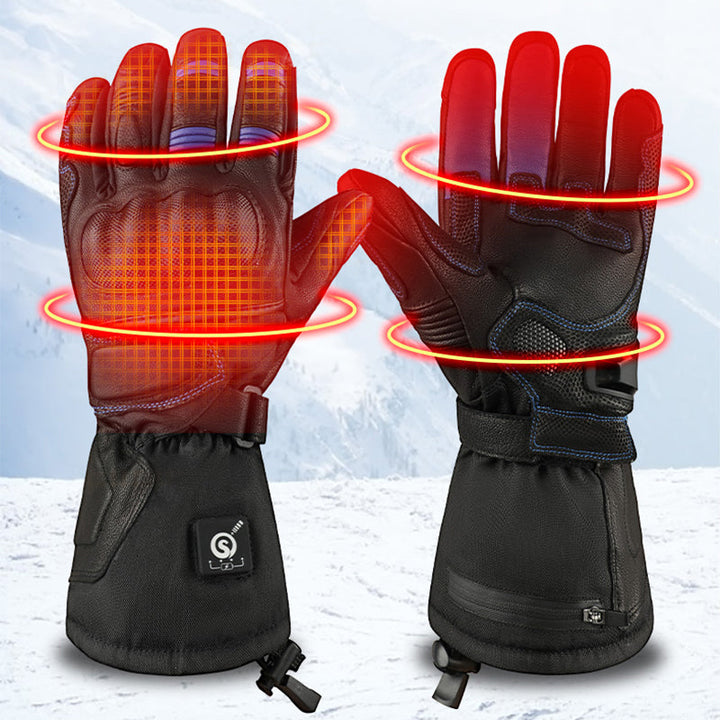 Plushridge™ Windproof Rechargeable Heated Gloves with Non-Slip Grip