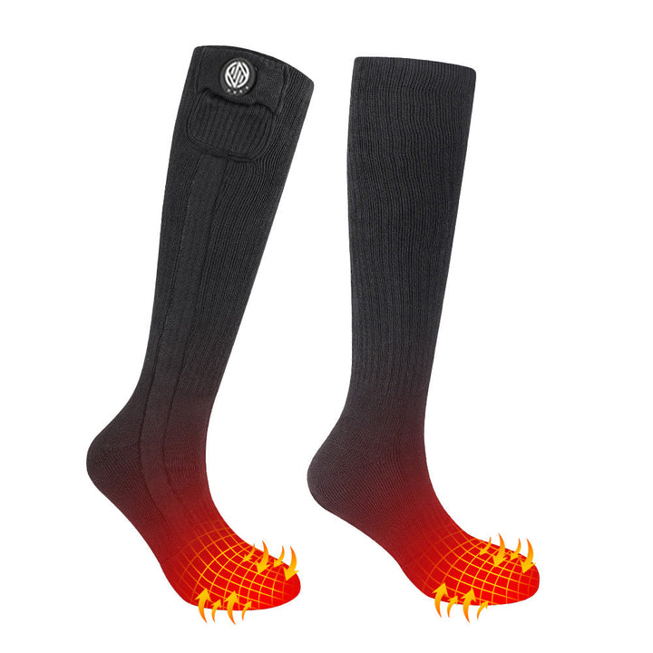 Plushridge™ Washable Rechargeable Heated Ski Socks in Soft Cotton