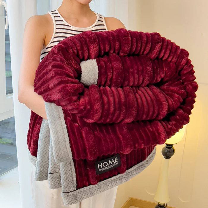 Plushridge™ Warm Plush Fleece Blanket for Bed and Couch, Lightweight Warmth