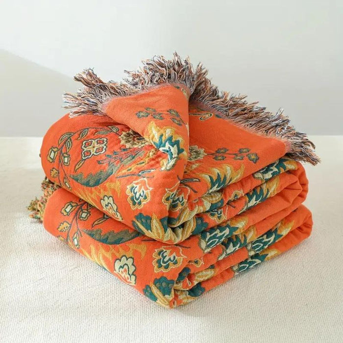 Plushridge™ Vintage Floral Reversible Throw Blanket With Two Styles