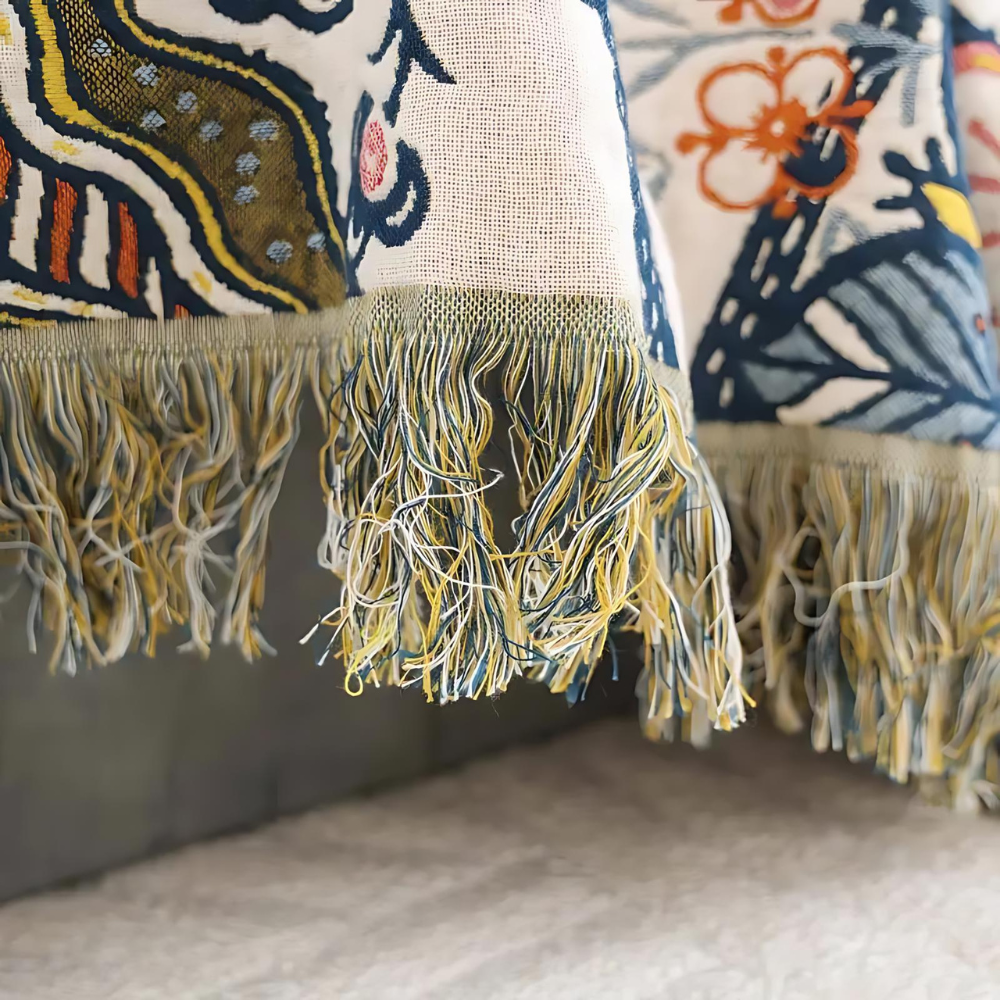 Rustic Artistic Floral 100% Cotton Blanket