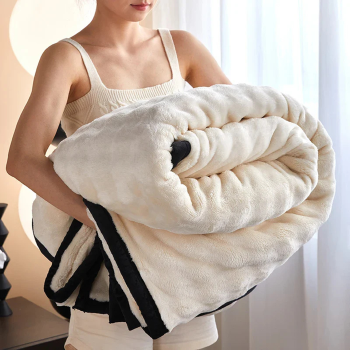 Plushridge™ Reversible Plush Fleece Blanket for Couch and Bed