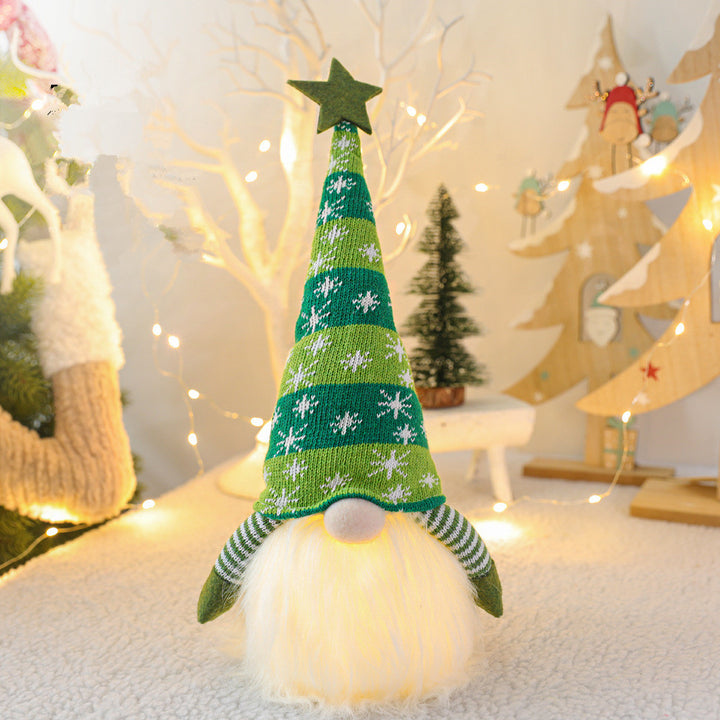 Christmas Gnome Plush Faceless Doll With Long Beard Decor