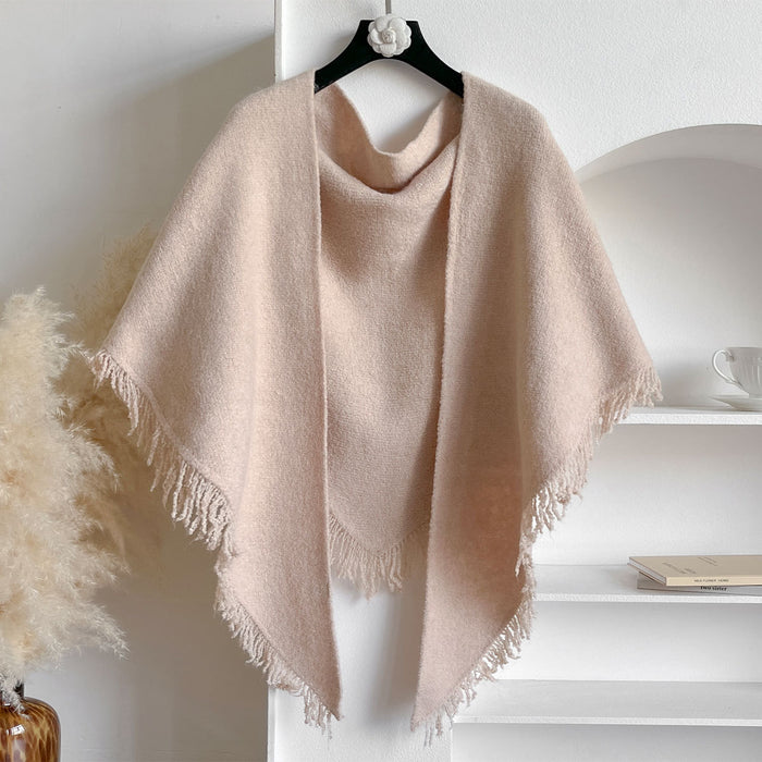 Plushridge Soft Knit Fringe Scarf That Doubles as a Shawl