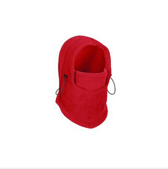 Fleece balaclava hat with drawstring