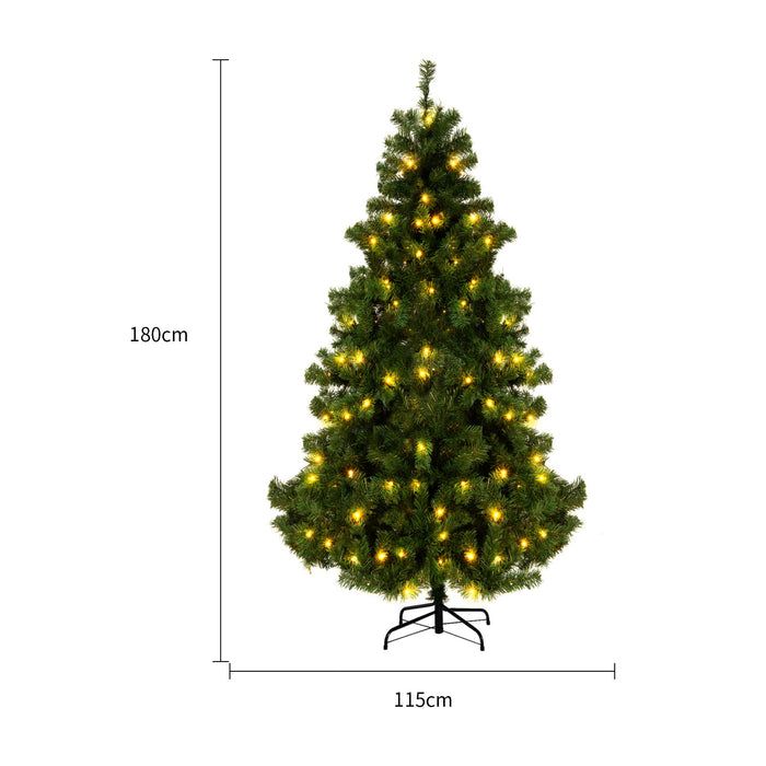 Plushridge Artificial Christmas Tree, Flocked Pre-Lit or Berry Green