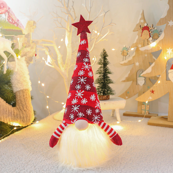 Christmas Gnome Plush Faceless Doll With Long Beard Decor