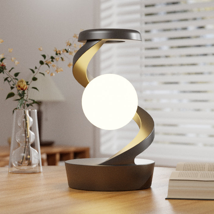 Rotating Moon Lamp with Optional Wireless Phone Charger