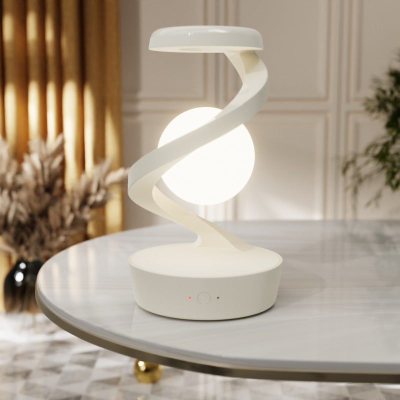 Rotating Moon Lamp with Optional Wireless Phone Charger