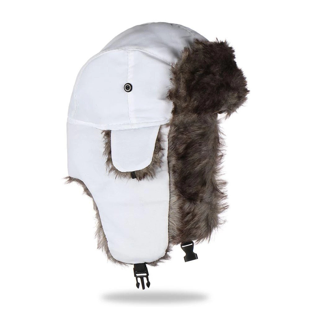 Faux Fur Aviator Trapper Hat with Warm Earflaps
