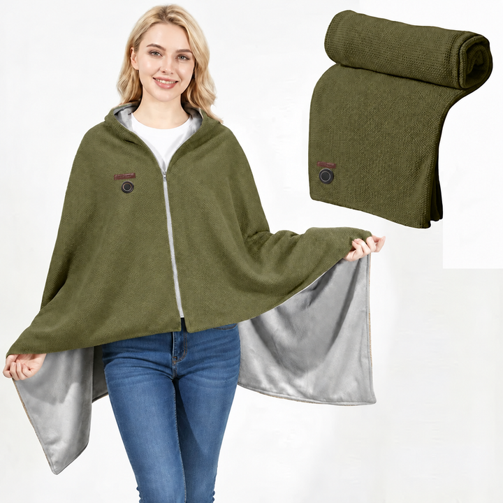 Plushridge™ USB-C Heated Blanket with Zipper and 8 Heat Zones