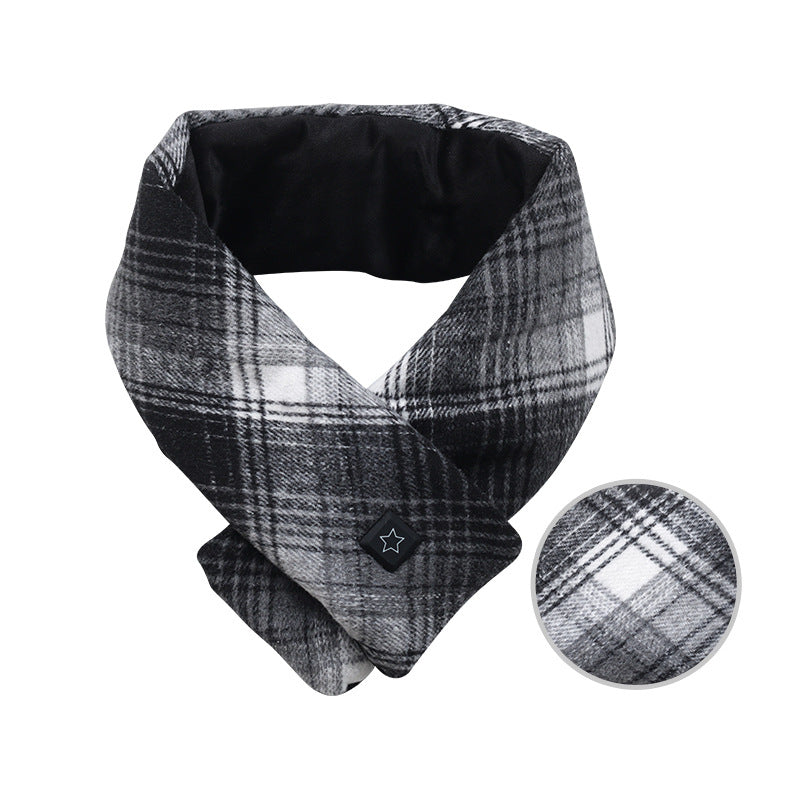 Plushridge™ Cotton Heated Scarf with 3 Heat Levels and 7-Hour Battery
