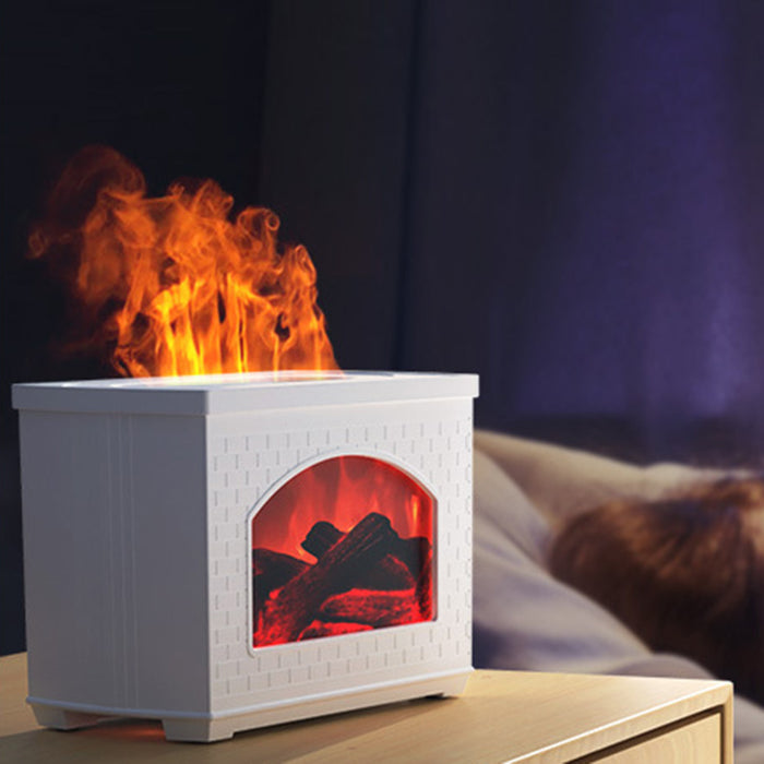 Plushridge Fireplace flame humidifier and aroma diffuser, fine mist