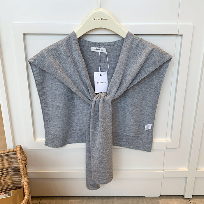 Plushridge Tie-Front Knit Shoulder Wrap in Solid or Openwork