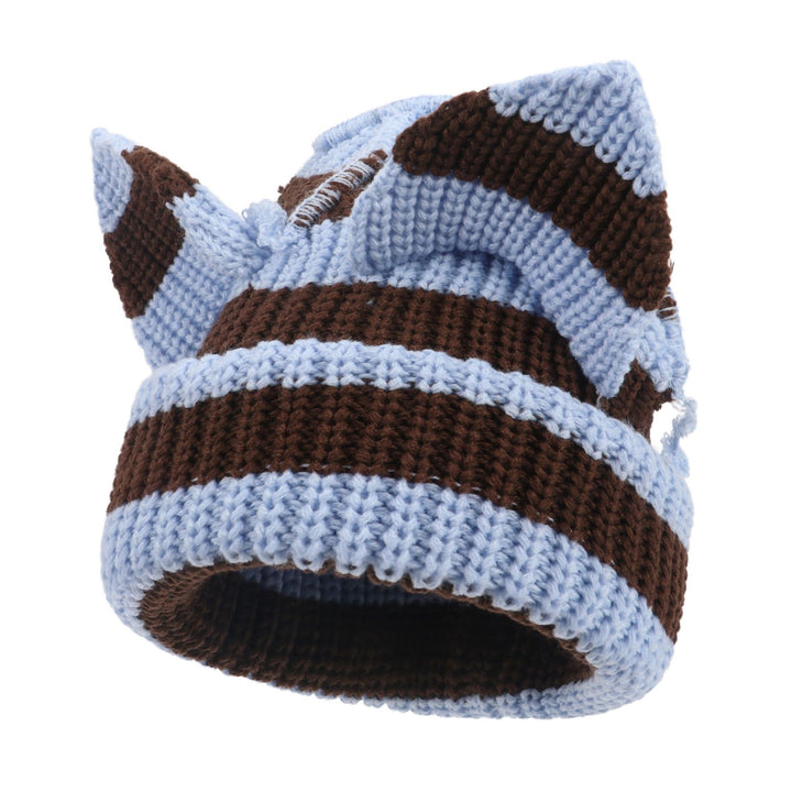 Chunky knit cat ear beanie
