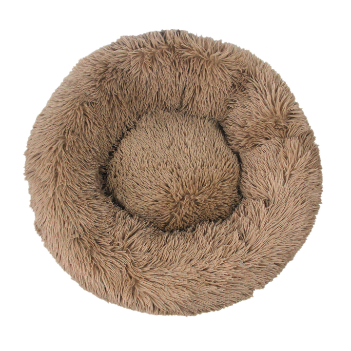 Fluffy round donut pet bed