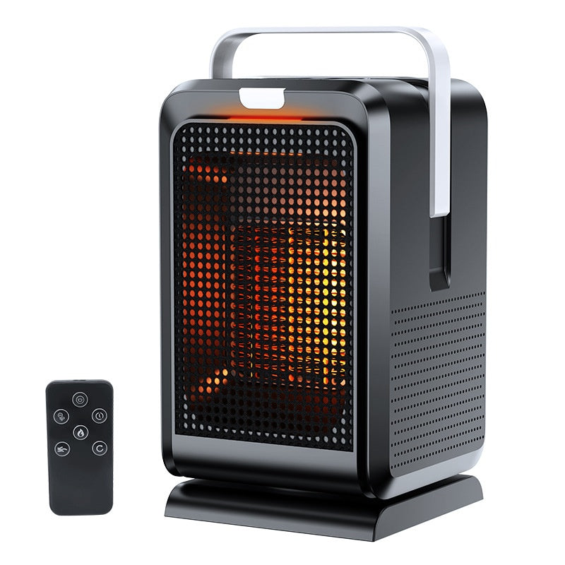 Oscillating ceramic space heater with remote