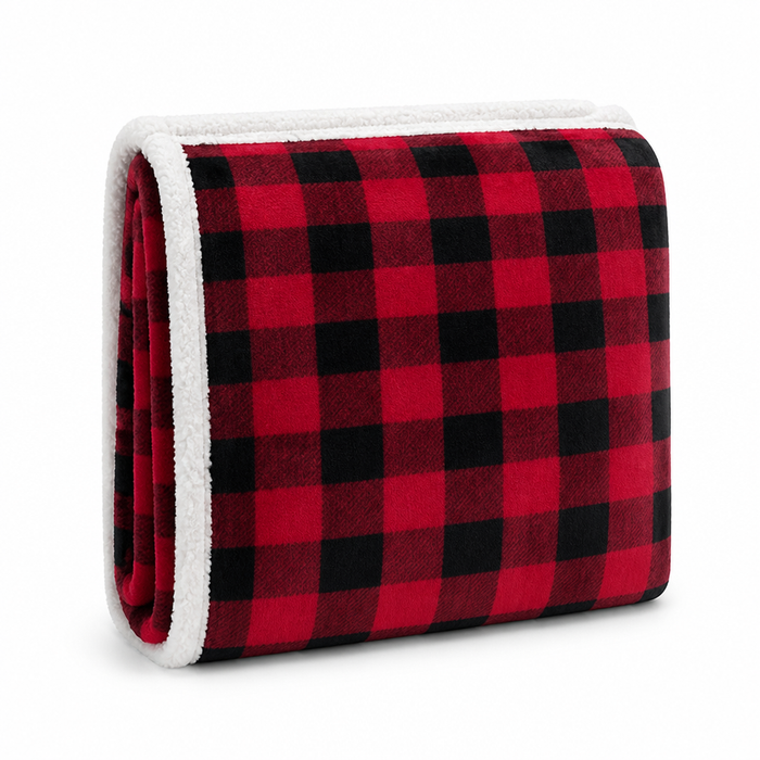 Plushridge™ Festive Plush Fleece Throw Blanket with Holiday Prints