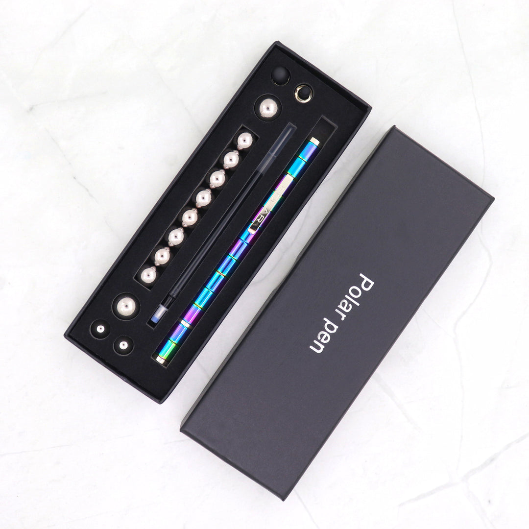 Magnetic fidget pen built into a shape