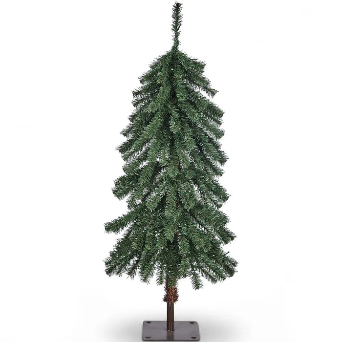 Plushridge 4 ft Pre Lit Cedar Christmas Tree, Battery Operated