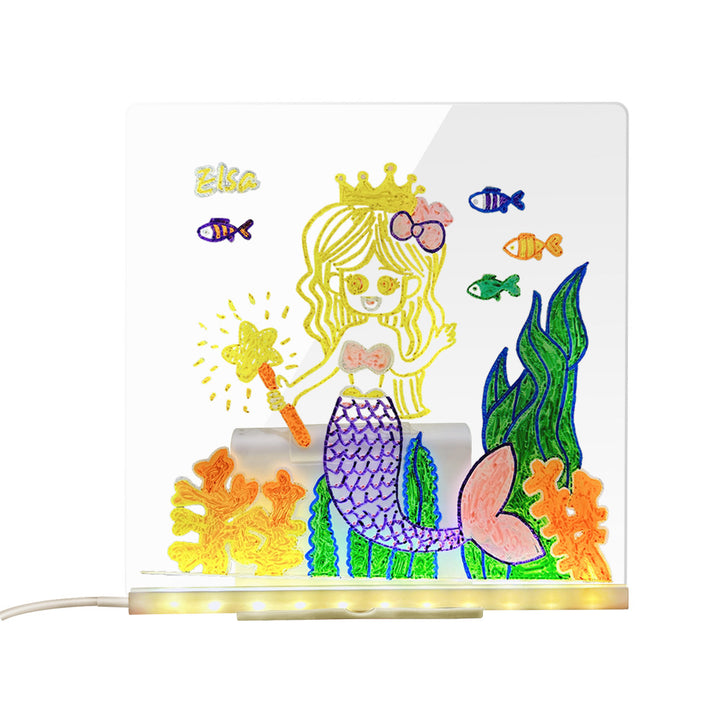 Glowing acrylic LED drawing board