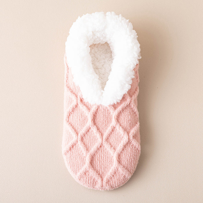 Plushridge Plush-Lined Slipper Socks with Grip Dots