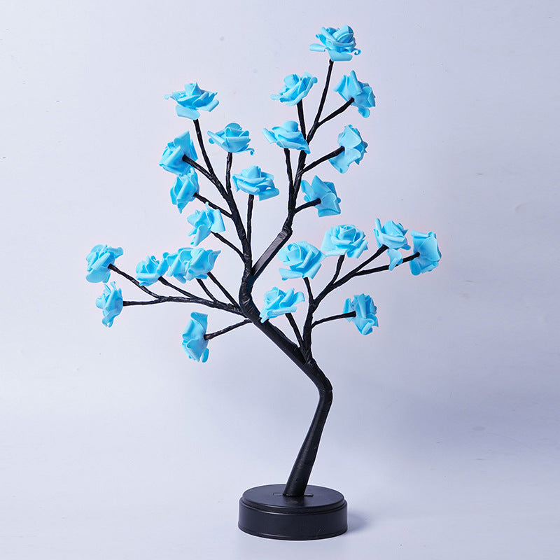 Rose Tree Lamp, LED Flower Night Light with USB Power