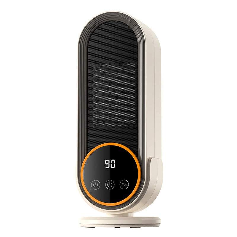 White ceramic tower heater with LED touch display
