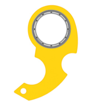 Fidget spinner keychain with bottle opener