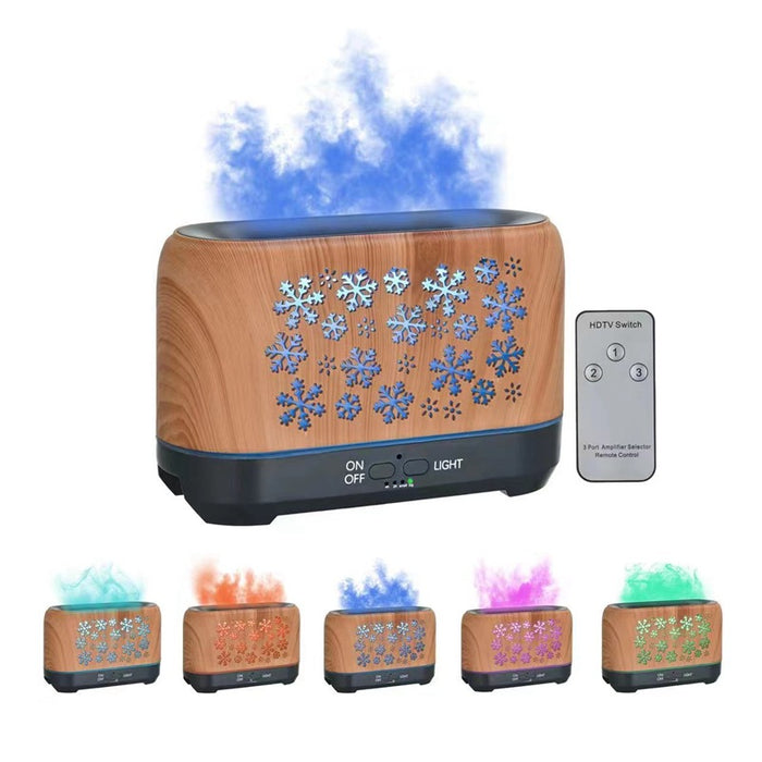 Plushridge Flame Effect Essential Oil Diffuser with Snowflake Design