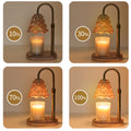 White Candle Warmer Lamp with Dimmer and Timer, Flame-Free