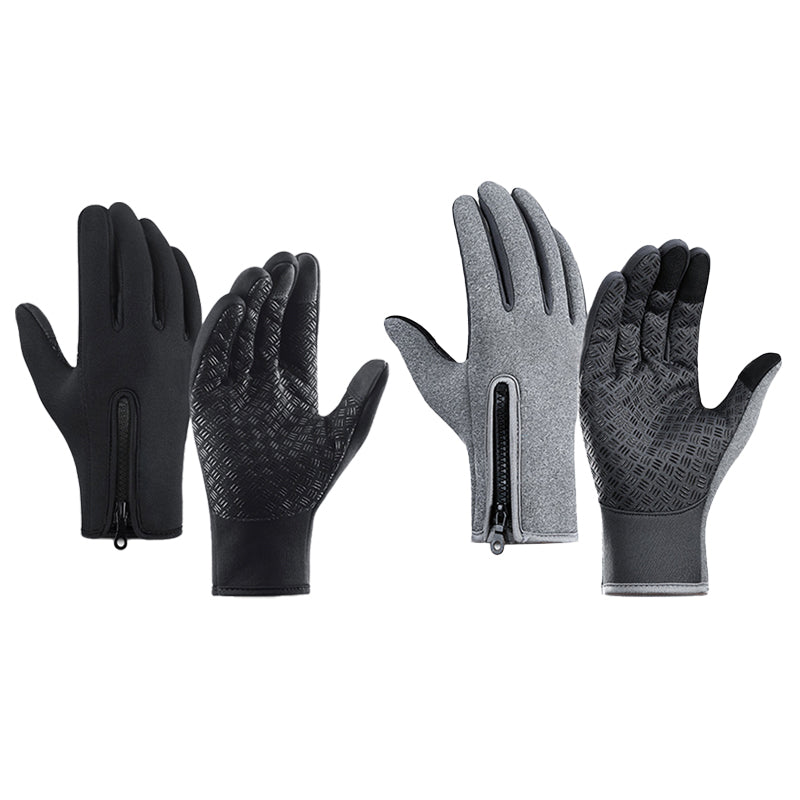 Warm Thermal Gloves with 3 Touchscreen Fingers and Zip Fit